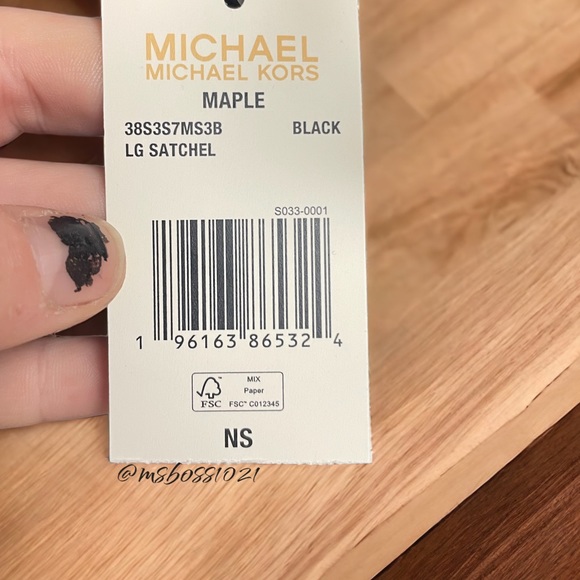 Michael Kors Maple LG Satchel + Wallet in Black BRAND NEW - Picture 9 of 9